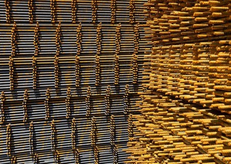 Sized structural steel mesh