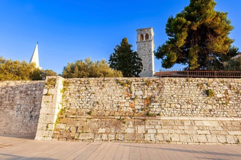Parts of the old city wall of Porec