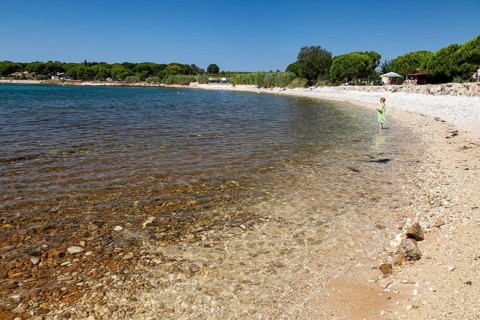 Beach on the stone coast of Beach Kastanija