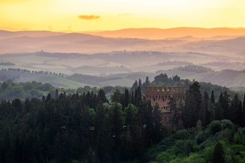 Tower of the Abbey Abbazia di Monte Oliveto Maggiore