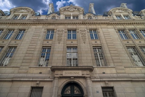 Exterior facade of the Sorbonne