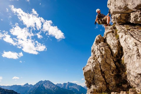 Climbers on the Mannlsteig
