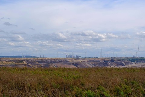 Lignite-fired power plant on the edge of the Garzweiler open-cast lignite mine