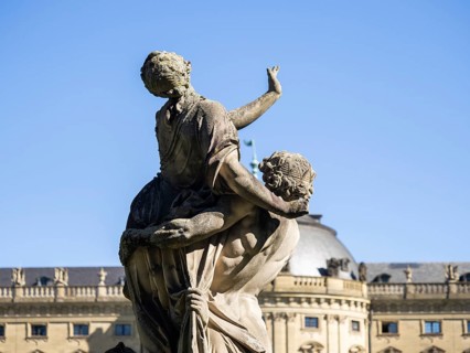 Robbery of Europe by Johann Peter Wagne in the courtyard garden behind the Wuerzburg Residence