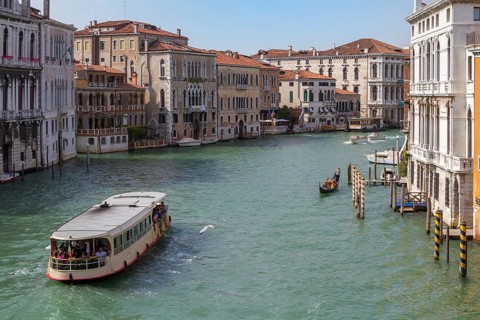 View of the Grand Canal with a vaporetto