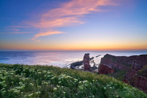 Lange Anna with cliffs on the high seas island of Helgoland