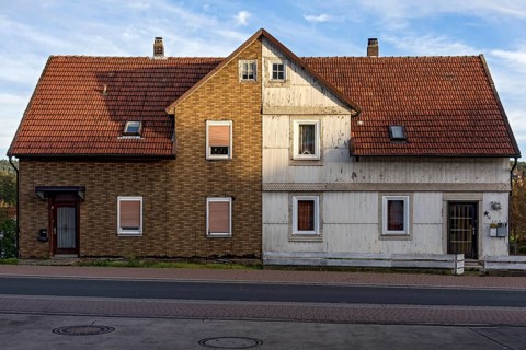 Old semi-detached house