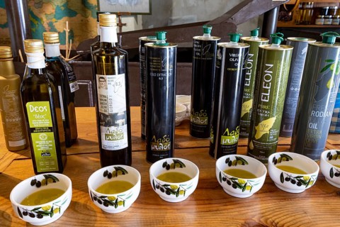 High quality olive oil in a shop for sale