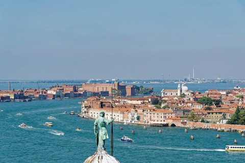 View of the Giudecca Canal from the Campanile di San Giorgio Maggiore