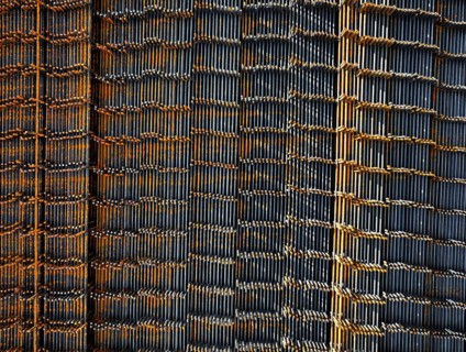 Sized structural steel mesh