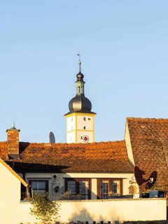 steeple of the church Johannes der Taeufer