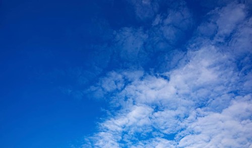 Cloudscape of altocumulus clouds