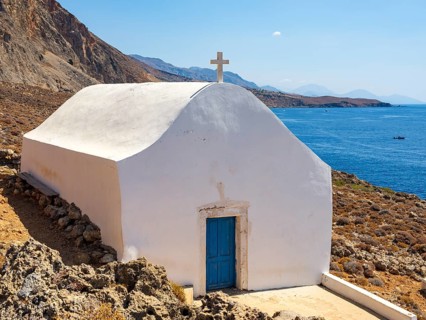 Chapel Timios Stavros on the coast near Chora Sfakion