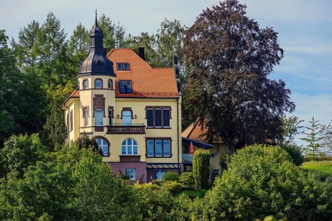 A villa with turrets