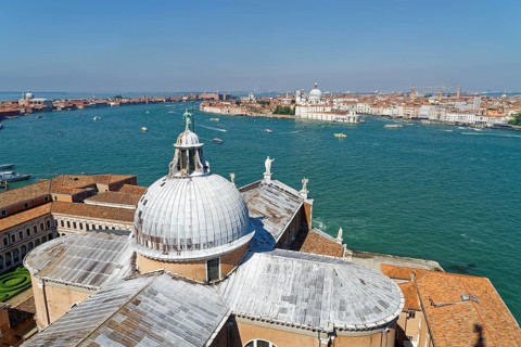 View of the Giudecca Canal from the Campanile di San Giorgio Maggiore