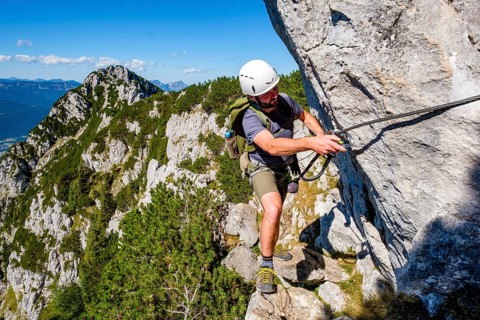 Climbers on the Mannlsteig