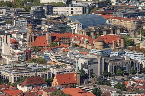 City centre with city hall