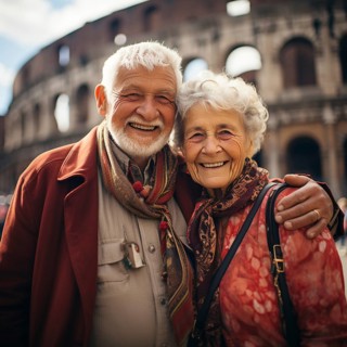 Sprightly seniors visit Rome and sights