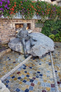 The Kneipp fountain with flower decoration