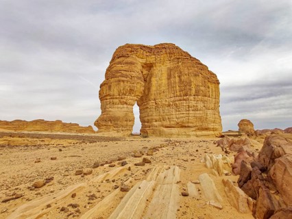 Jabal AlFil or Elephant Rock near Al'Ula
