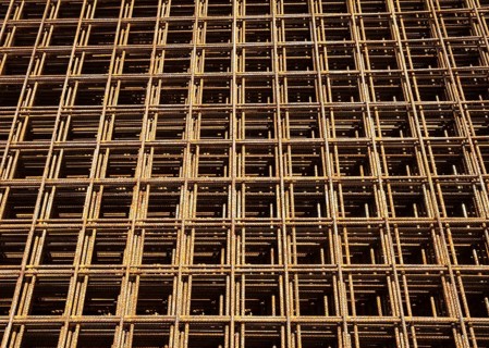 Sized structural steel mesh