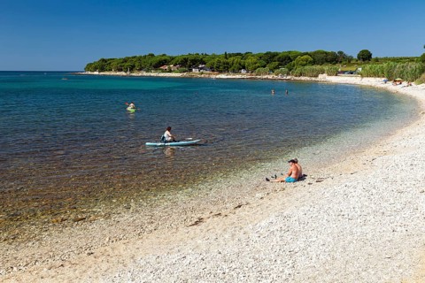 Beach on the stone coast of Beach Kastanija