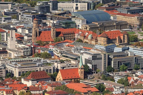 City centre with city hall