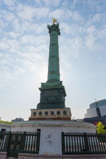 The July Column on the Place de la Bastille in the backlight