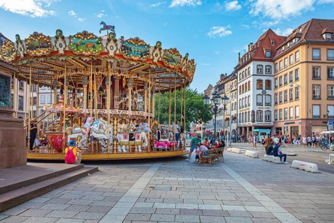 Place Gutenberg of Strasbourg in France