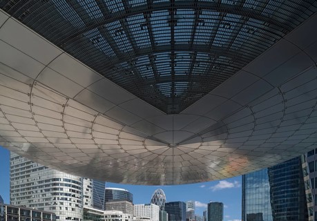 Entrance canopy of an office building