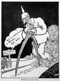 Progres des Allemands a Verdun