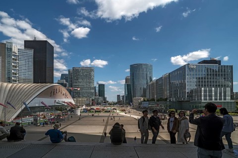 View from the Grand Arche onto La Defence