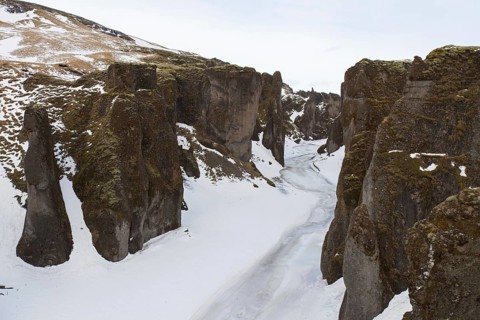 Fjaora river flowing through the Fjaorargljufur