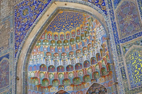 Tiled portal of the Kalyan Mosque