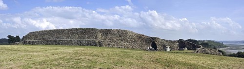 Tourists visiting the Cairn of Barnenez