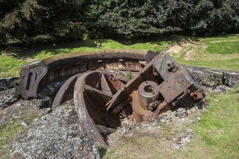 Broken gun turret in the Fort de Loncin