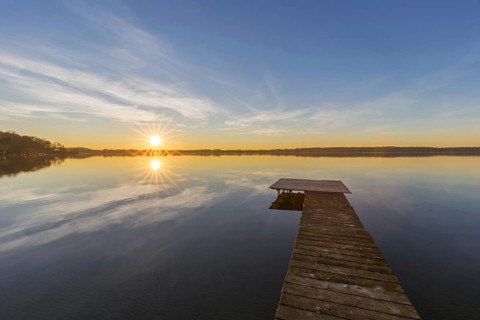 Wooden jetty at Grosser Ploener See