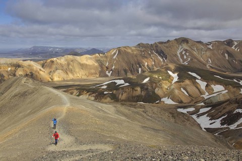 Rhyolite mountains at the Landmannalaugar valley in the Fjallabak Nature Reserve