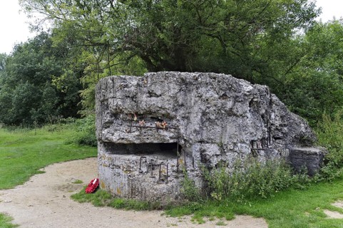 Ruin of First World War German pillbox on Hill 60 at Zillebeke