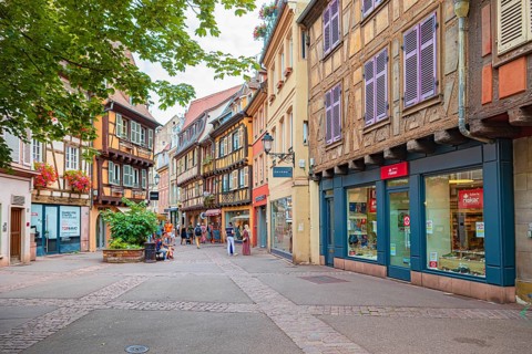 Rue des Tetes of Colmar in Alsace