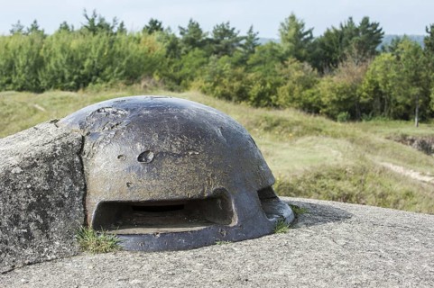 Armoured observation turret of the First World War One Fort de Vaux at Vaux-Devant-Damloup