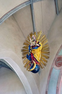 Figure of the Virgin Mary with the Child Jesus in a Radiant Wreath
