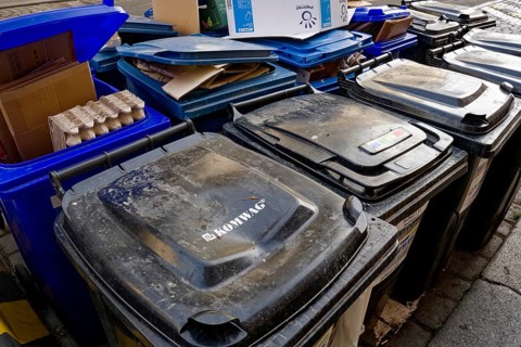 Overflowing bins