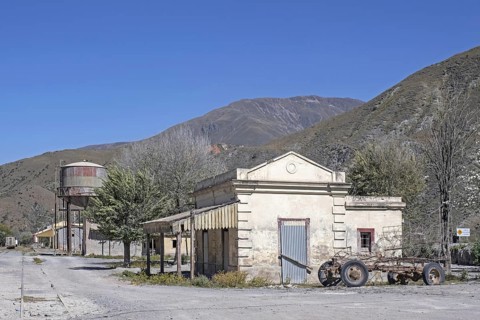 Old train station of the General Belgrano railway in the village Volcan along the National Route 9