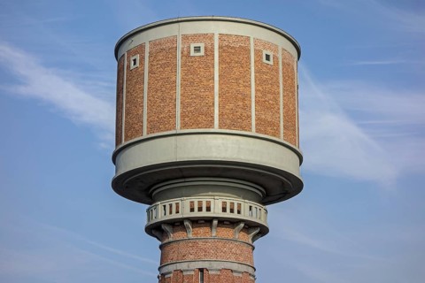 Late 19th century brick water tower at Blankenberge