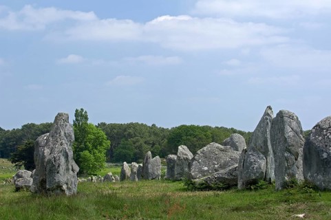 Standing stones in the Kermario alignment at Carnac