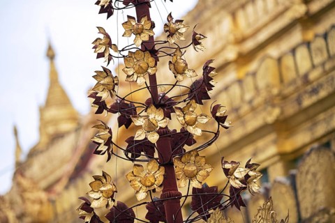 Exterior decorations at the Shwezigon Pagoda