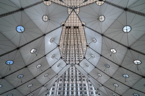 Tent roof inside the Grand Arche