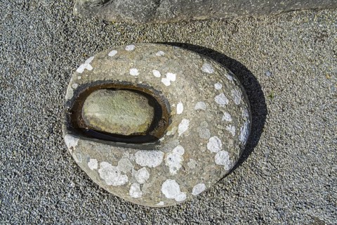 Stone quern at Jarlshof