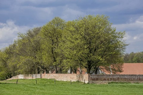 Southern garden wall of the Chateau d'Hougoumont